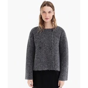 J.Crew Collection Double Breasted Sweater Wool Alpaca Blend Cardigan Size Large